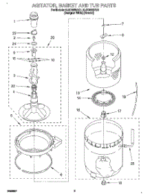 04 - Agitator, Basket And Tub parts for Whirlpool Washer 6LSC9255AN1 from AppliancePartsPros.com