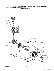 07 - Brake, Clutch, Gearcase, Motor And Pump parts for Kitchenaid Washer KAWE800TWH0 from AppliancePartsPros.com