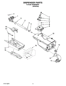 04 - Dispenser Parts parts for Whirlpool Washer WFW8300SW1 from AppliancePartsPros.com
