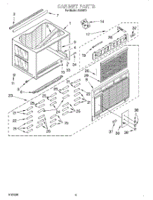 04 - Cabinet parts for Whirlpool Air Conditioner R253F0 from AppliancePartsPros.com