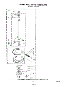 09 - Brake And Drive Tube parts for Whirlpool Washer LA5380XSW1 from AppliancePartsPros.com