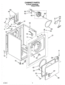 02 - Section parts for Whirlpool Dryer CEDX563JQ2 from AppliancePartsPros.com