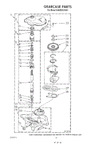 10 - Gearcase parts for Kitchenaid Washer KAWE850VWH1 from AppliancePartsPros.com