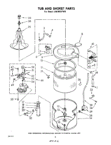 04 - Tub And Basket parts for Whirlpool Washer LA6380XPW0 from AppliancePartsPros.com