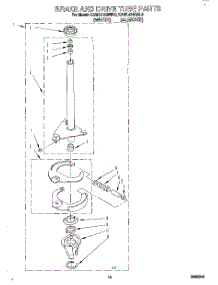 10 - Brake And Drive Tube parts for Kitchenaid Washer KAWL410BAL0 from AppliancePartsPros.com