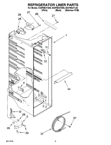 02 - Refrigerator Liner Parts parts for Whirlpool Refrigerator ED2PBEXTL00 from AppliancePartsPros.com