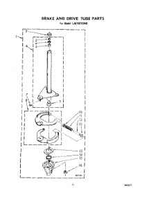 09 - Brake And Drive Tube parts for Whirlpool Washer LA6100XSW0 from AppliancePartsPros.com