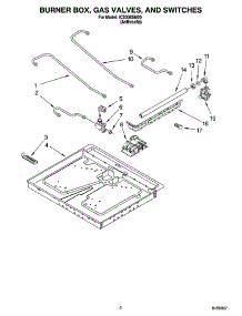 02 - Burner Box, Gas Valves, And Switches parts for Whirlpool Cooktop ICS304SM00 from AppliancePartsPros.com