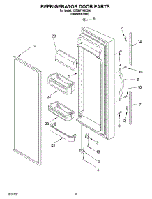 05 - Refrigerator Door parts for Whirlpool Refrigerator 3XES0FHGKS00 from AppliancePartsPros.com