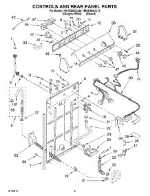 02 - Controls And Rear Panel parts for Whirlpool Washer 7MLSQ8543JQ4 from AppliancePartsPros.com