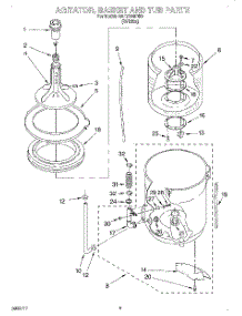 03 - Agitator, Basket And Tub parts for Whirlpool Washer RAP7244DW0 from AppliancePartsPros.com