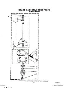 09 - Brake And Drive Tube parts for Whirlpool Washer LA6000XSW0 from AppliancePartsPros.com