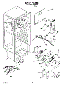 03 - Liner Parts parts for Whirlpool Refrigerator IPT104302 from AppliancePartsPros.com