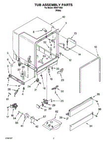 03 - Tub Assembly Parts parts for Whirlpool Dishwasher IRD6710Q0 from AppliancePartsPros.com