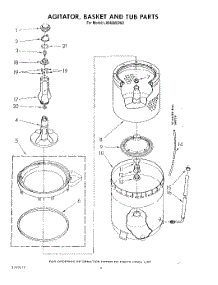 04 - Agitator, Basket And Tub parts for Whirlpool Washer LA9800XSW2 from AppliancePartsPros.com