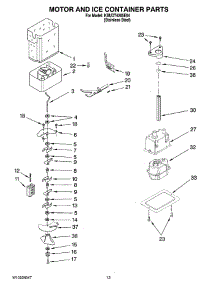 09 - Motor And Ice Container Parts parts for Kitchenaid Refrigerator KBUDT4265E04 from AppliancePartsPros.com