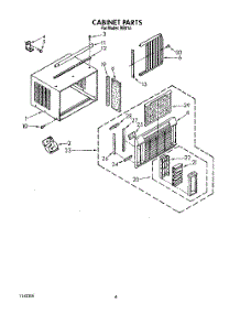 04 - Cabinet parts for Whirlpool Air Conditioner RE81A from AppliancePartsPros.com