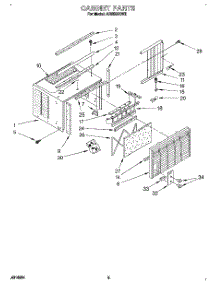 03 - Cabinet parts for Whirlpool Air Conditioner AR0500XW2 from AppliancePartsPros.com