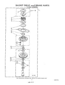 08 - Basket Drive And Brake parts for Whirlpool Washer LA7900XPW1 from AppliancePartsPros.com