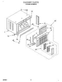 03 - Cabinet parts for Whirlpool Air Conditioner ACH082XD0 from AppliancePartsPros.com
