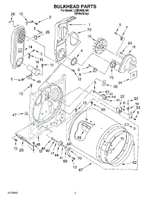 03 - Bulkhead parts for Whirlpool Dryer LGB64000LW0 from AppliancePartsPros.com