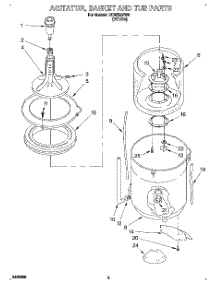 03 - Agitator, Basket And Tub parts for Whirlpool Washer CCW5244W0 from AppliancePartsPros.com