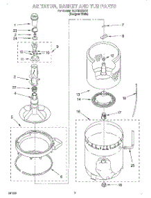 03 - Agitator, Basket And Tub parts for Whirlpool Washer 3LSC9255BQ1 from AppliancePartsPros.com