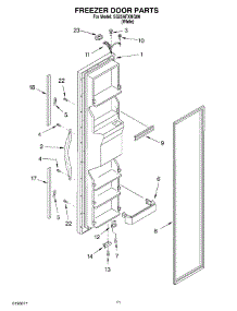 07 - Freezer Door Parts parts for Whirlpool Refrigerator SS25AFXMQ00 from AppliancePartsPros.com