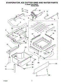 02 - Evaporator Ice Cutter Grid And Water Parts parts for Kitchenaid Ice Machine KUIA15NRHS7 from AppliancePartsPros.com