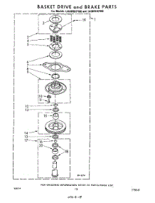 11 - Basket Drive And Brake parts for Whirlpool Washer LA5800XPW0 from AppliancePartsPros.com