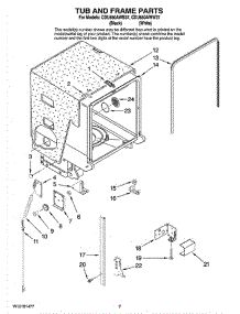 07 - Tub And Frame Parts parts for Whirlpool Dishwasher CDU650AWB37 from AppliancePartsPros.com