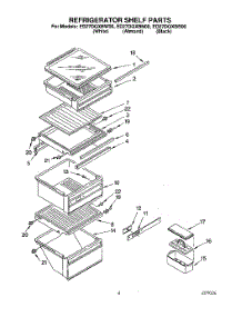 03 - Refrigerator Shelf parts for Whirlpool Refrigerator ED27DQXBN00 from AppliancePartsPros.com