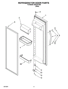 06 - Refrigerator Door Parts parts for Whirlpool Refrigerator IS25CFXTQ00 from AppliancePartsPros.com