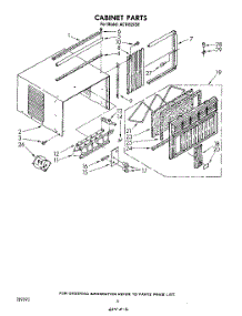 04 - Cabinet parts for Whirlpool Air Conditioner AC1052XS0 from AppliancePartsPros.com