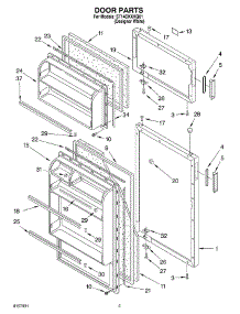 02 - Door parts for Whirlpool Refrigerator ST14CKXKQ01 from AppliancePartsPros.com