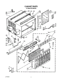 04 - Cabinet parts for Whirlpool Air Conditioner AR1800XW0 from AppliancePartsPros.com