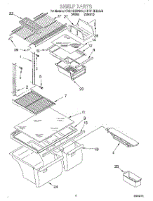 03 - Shelf parts for Kitchenaid Refrigerator KTHD18KEWH01 from AppliancePartsPros.com
