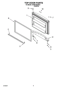 05 - Top Door Parts parts for Whirlpool Refrigerator GARF19XXPK01 from AppliancePartsPros.com