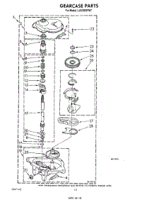 10 - Gearcase parts for Whirlpool Washer LA6300XPW7 from AppliancePartsPros.com