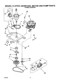 06 - Brake, Clutch, Gearcase, Motor And Pump parts for Whirlpool Washer LA5243XYN1 from AppliancePartsPros.com