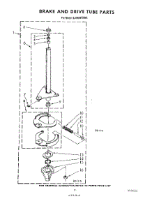 09 - Brake And Drive Tube parts for Whirlpool Washer LA5668XSW0 from AppliancePartsPros.com