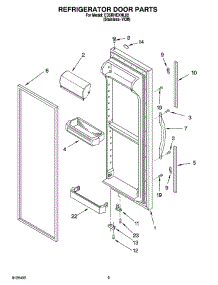 06 - Refrigerator Door Parts parts for Whirlpool Refrigerator ED5RHEXNL02 from AppliancePartsPros.com