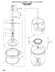 03 - Agitator, Basket And Tub parts for Whirlpool Washer LST6132DQ0 from AppliancePartsPros.com