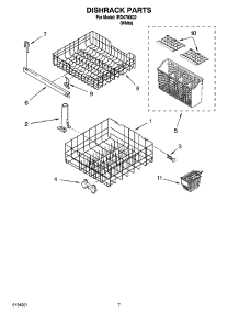 06 - Dishrack Parts, Optional Parts (Not Included) parts for Whirlpool Dishwasher IRD4700Q2 from AppliancePartsPros.com