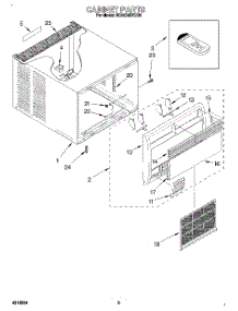 02 - Cabinet parts for Whirlpool Air Conditioner 8CACM07DD0 from AppliancePartsPros.com