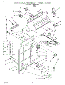 02 - Controls And Rear Panel parts for Whirlpool Washer 3LSP8255DW0 from AppliancePartsPros.com
