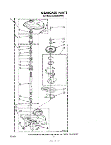 10 - Gearcase parts for Whirlpool Washer LA5590XPW0 from AppliancePartsPros.com