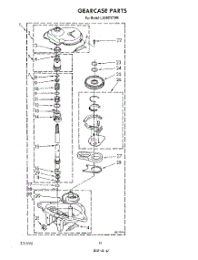 10 - Gearcase parts for Whirlpool Washer LA5400XTF0 from AppliancePartsPros.com
