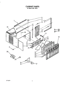 03 - Cabinet parts for Whirlpool Air Conditioner ACM102XX1 from AppliancePartsPros.com