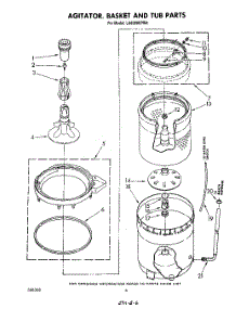 04 - Agitator, Basket And Tub parts for Whirlpool Washer LA6300XPW4 from AppliancePartsPros.com